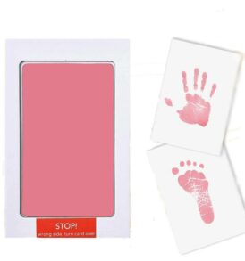 Σετ καρμπόν-κάδρο για αναμνηστικό αποτύπωμα μωρού ή κατοικίδιου χρώμα Ροζ - ΥΧC06 OEM