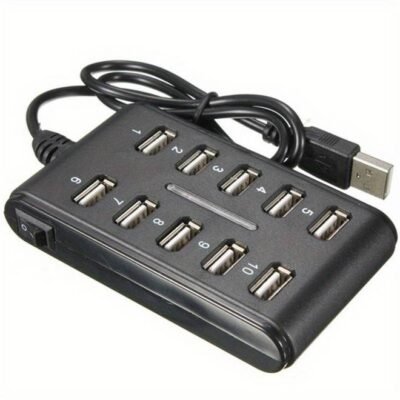 USB Hub10 Θυρών με Διακόπτες Οn/Off  φορητό μέγεθος, Hub 10 ports - H10210 OEM