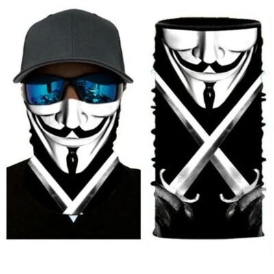 Μπαλακλάβα Anonymous με σπαθιά μάσκα λαιμού φιγούρα Guy Fawkes  - VFS05 OEM