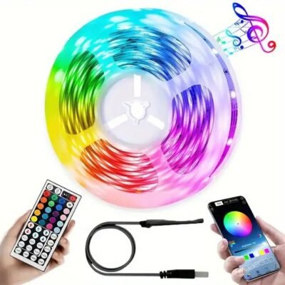 LED RGB Tαινία 10μ χειρισμός με τηλκοντρολ,τηλέφωνο, συγχρονισμός με μουσική - LRG100 OEM