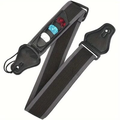 Guitar strap, Λουρί κιθάρας για ηλεκτρική,ακουστική κιθάρα / μπάσο με θήκες για πένες- 1150G OEM