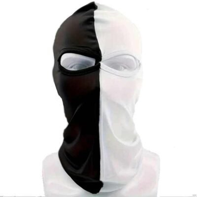 Μπαλακλάβα Full Face ασπρόμαυρη πολυεστερική μαυροασπρη προστασια απο κρυο - ABALAEA260 OEM
