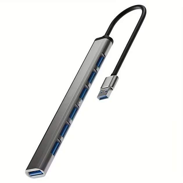 Μεταλλικό USB3 Hub 7 Θυρών σούπερ φορητό μέγεθος, USB 3.0 Hub 7 ports - LL001 OEM