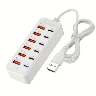 USB σταθμός φόρτισης 12 Θυρών USB και Type C , USB πολυφορτιστής 12 ports 25W- H1225 OEM