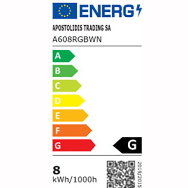 Λάμπα Diolamp LED RGBW Dimmable E27/8W/3000K/650Lm A608RGBWN 6 x 12.2 - Image 2