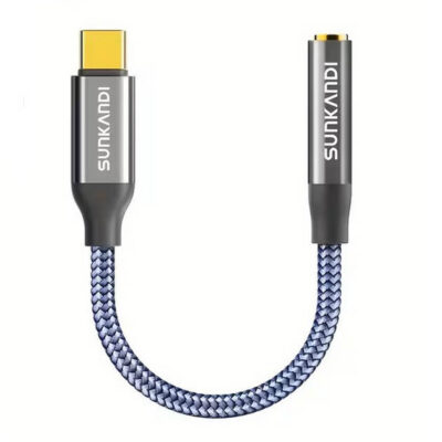 Premium Καλώδιο ήχου αντάπτορας Type-C αρσενικό / mini Jack 3.5mm θηλυκό για κινητο τηλέφωνο - SUNKANDI AV162  OEM